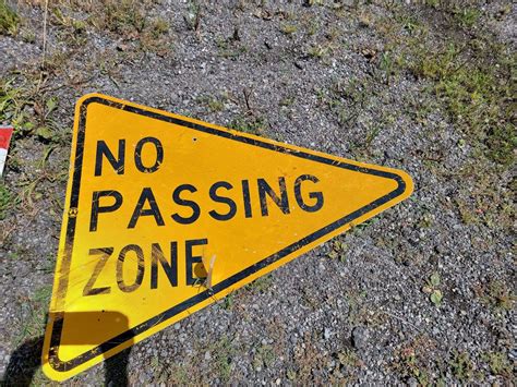 No Passing Zone Sign