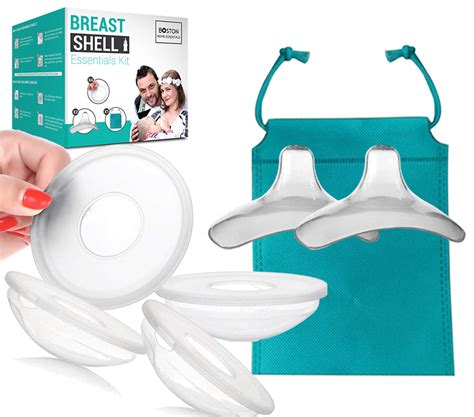 Buy Boston Nipple Shield Shells Milk Collector Nursing Cups Milk Savers for feeding, Reusable ...
