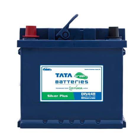 Tata Green Batteries 1419511167 Silver Plus DIN44R 12V 44Ah Car Battery ...
