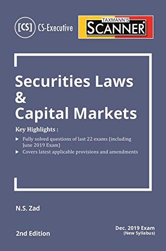Buy Scanner-Securities Laws & Capital Markets (Dec 2019 Exam-New ...