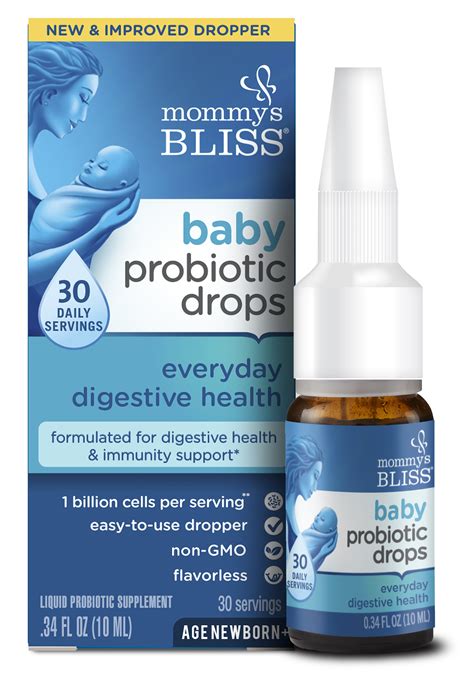 Mommy's Bliss Probiotic Drops, Everyday Use, Newborn+, .34 Fl Oz ...