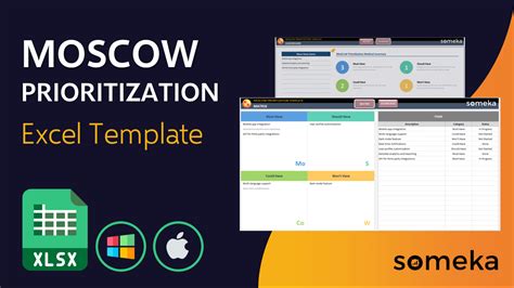 MOSCOW Prioritization Template in Excel | MoSCoW Matrix