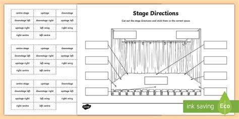 Stage Directions Worksheet / Worksheet