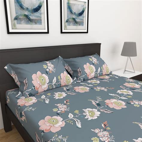 Buy Corsica Elegant Microfibre Printed 3Pcs Queen Bedsheet Set from ...
