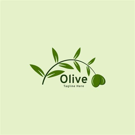 Olive logo olive leaf and seed illustration design | Premium Vector