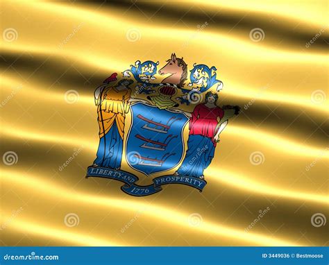 State flag of New Jersey stock illustration. Illustration of flag - 3449036