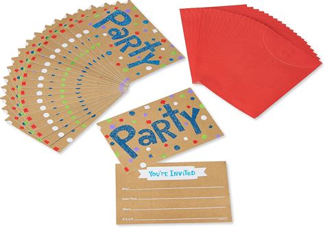 Buy American Greetings Graduation Party Invitations, Confetti Glitter ...