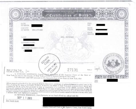美国出生证公证认证用于签证延期