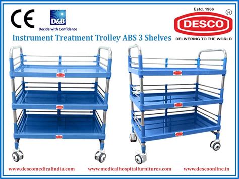 Instrument Treatment Trolley ABS 2 Shelves Manufacturer Supplier in India