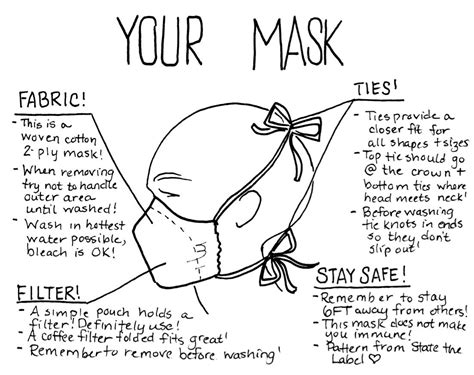 Buy Face Mask W/ Pocket for Filter Ties & Elastic Different Colors ...