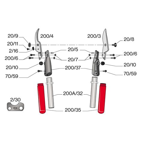 Felco Hand Pruner Replacement Blade (200/3) - Spare Cutting Blade for ...