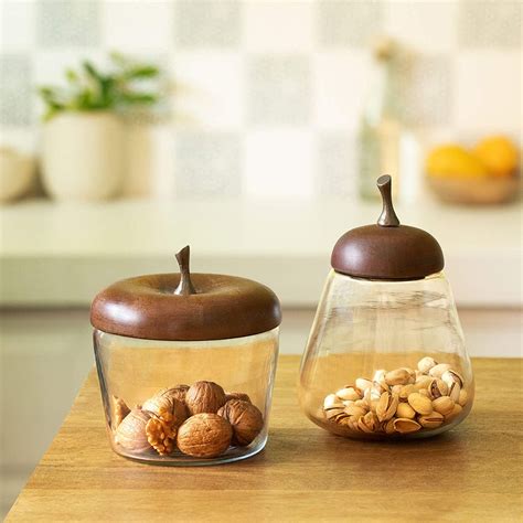 Buy Ellementry, Apple & Pear Glass Jar (Set of 2, Clear) Online at Low ...