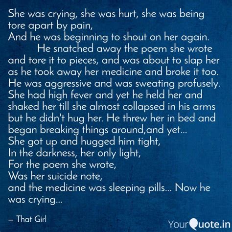 She was crying, she was h... | Quotes & Writings by Manosrija Sarkhel ...