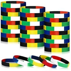 Halloscume 100 Pcs Bulk Plan of Salvation Wrist Band Wordless Silicone ...