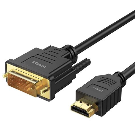 1Goal 1.8m DVI-D Male to HDMI Male Bi-Directional Adapter Cable, HDMI ...