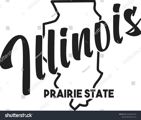 Illinois Vector Illustration Prairie State Nickname Stock Vector ...