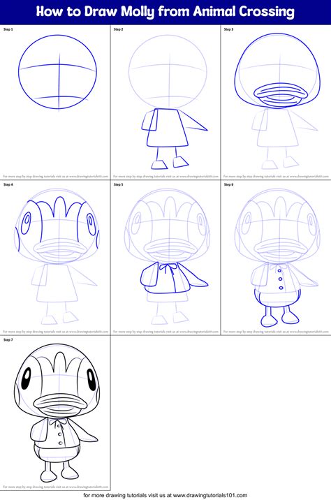 How to Draw Molly from Animal Crossing (Animal Crossing) Step by Step ...