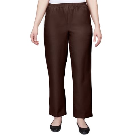 Alfred Dunner Women's Elastic Waist Pull-On Slacks, Relaxed Fit, Side ...