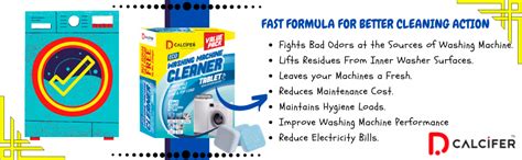 Dcalcifer Washing Machine Cleaner Tablet Drum Cleaning Descaler Tablet ...
