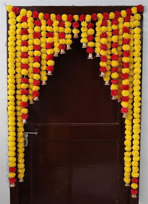Buy Radiance Collection Store Artificial Marigold Garlands Flowers Door ...
