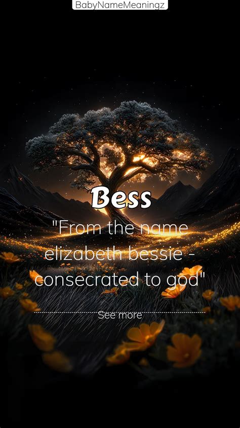 Bess: Meaning, Origin & Lucky Numbers | NamesGoals