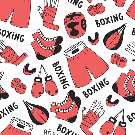 Cartoon Boxing Pattern 的图像结果