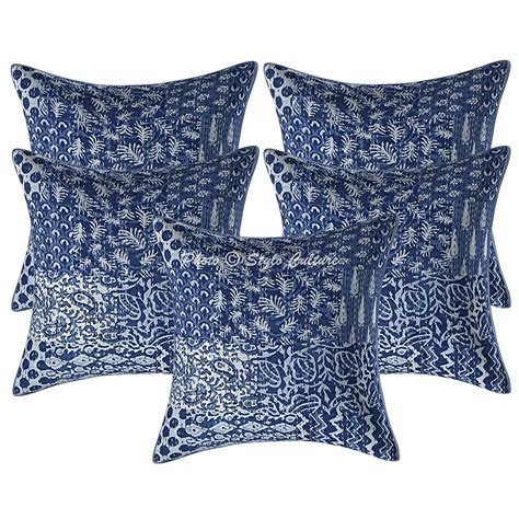 Buy Stylo Culture Decorative Cotton Cushion Covers 16 Inch x 16 Inch ...