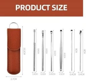Taxila Ear Pick Curette Safety Earwax Removal Kit with Storage Box -6 ...