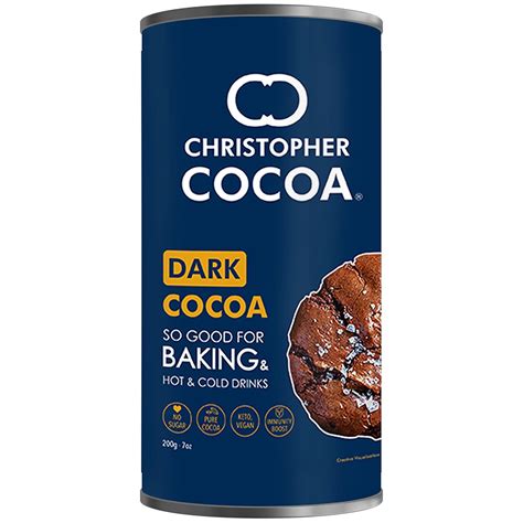 Christopher Cocoa, Dark Cocoa Powder, Unsweetened(Bake, Cake, Hot ...