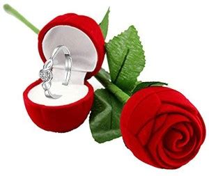 YELLOW CHIMES Valentine Special Crystal Adjustable Proposal Ring with ...