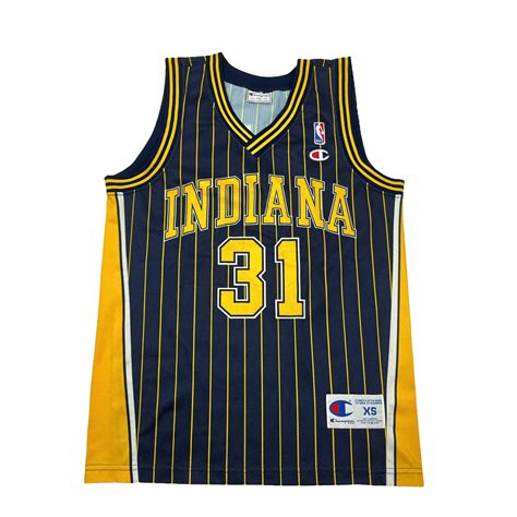 01021 Champion Indian Pacers Reggie Miller Jersey – PAUL’S FANSHOP