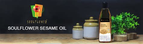 Buy Soulflower Sesame Carrier Oil, 225ml for Hair and Skin 100 %Pure ...
