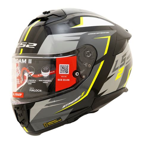 FF320 STREAM II METEOR BLACK YELLOW – ls2helmetsindia
