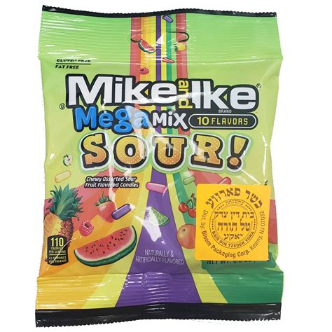 Mike n Ike Mega Mix Sour, 5 oz - Bloom's Kosher