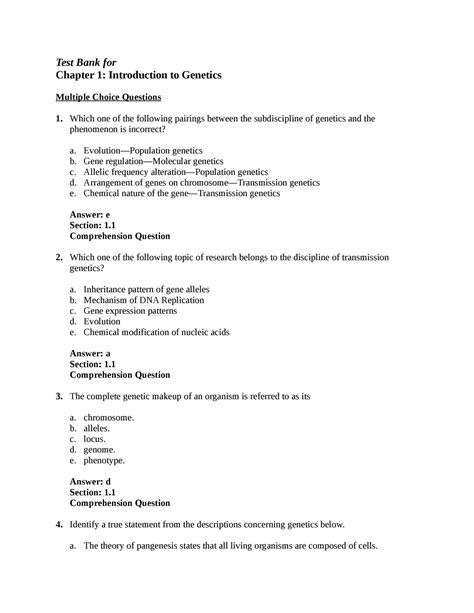 Image result for Genetics Test Questions