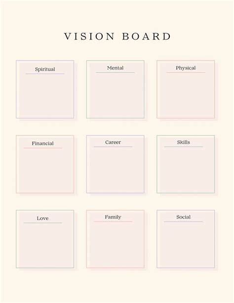 2025 Vision Board Template For Kids - Printable Free Templates