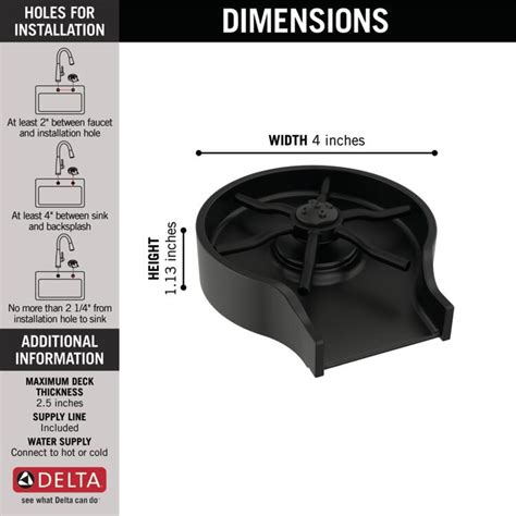 Delta Metal Glass Rinser | Delta Faucet Premium Kitchen Accessories ...
