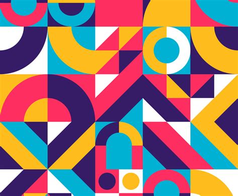 Colorful Abstract Geometric Seamless Pattern Vector Art & Graphics ...