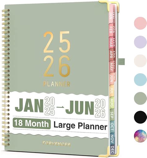 Amazon.com : Forvencer Daily Planner 2025-2026, 18 Month Academic ...