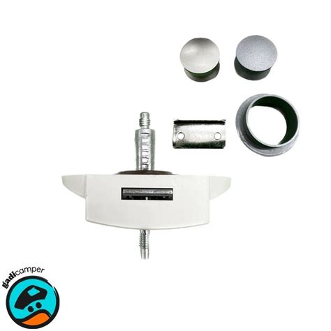 CIERRE DOBLE CON PULSADOR ALUMINIO MATE