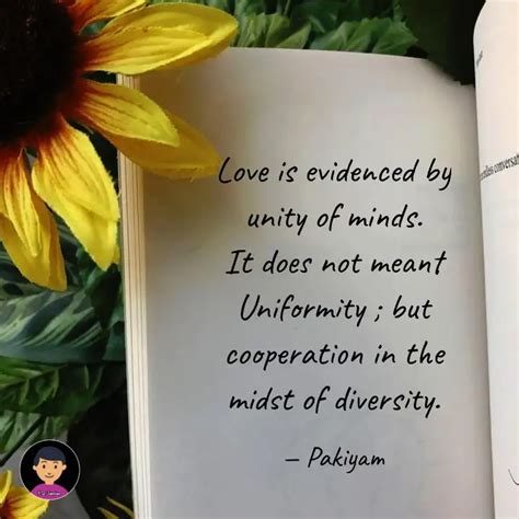 Love is evidenced by unit... | Quotes & Writings by Dhanapakiyam ...