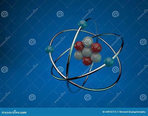 The Atom 3D stock illustration. Illustration of crystal - 44916713