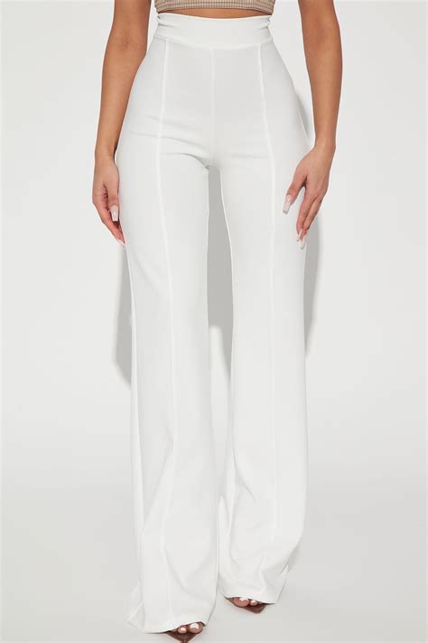 Tall Victoria High Waisted Dress Pants - White | Fashion Nova