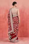 Buy Red Brocade, Silk Embroidery, Pearls, Sequins Masooma Floral Saree ...