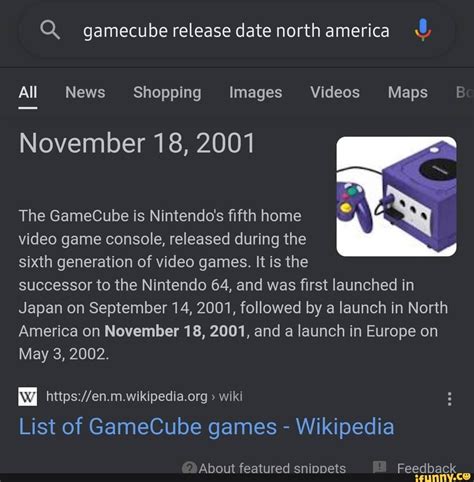 Nintendo gamecube release date online
