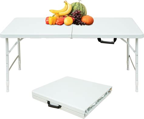 MIIUDGIG Portable 4Ft Adjustable Height Plastic Folding India | Ubuy