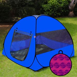 SILVER SHINE Blue Color Foldable Patterns Popup Kids Play Tent House ...