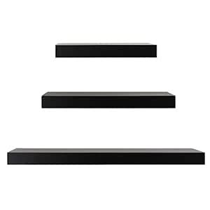 UniArt Modern Floating-Shelves, Pack of 3, Brown : Amazon.in: Home ...