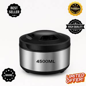 BMT 4500ml Stainless Steel Insulated Casserole Hot Pot | Double Wall ...