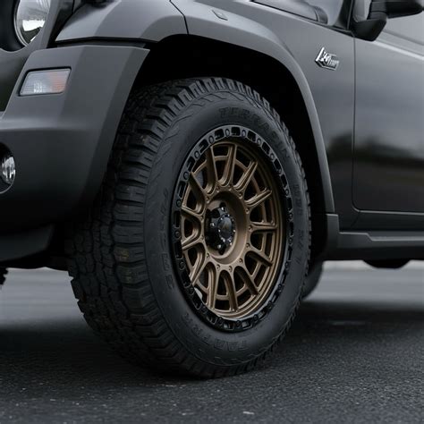 Kamet Mud on 18 Inch Alloy Wheels - Satin Bronze - Hilux, Roxx, Thar ...